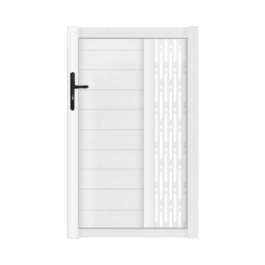 Portillon PVC sur mesure décor rectangle Arles (poignée à gauche)