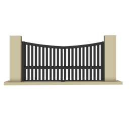 Portail coulissant électrique aluminium anthracite GOM