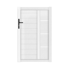 Portillon PVC sur mesure décor insert Arles (poignée à gauche)