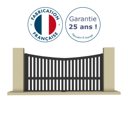 Portail coulissant électrique aluminium anthracite GOM