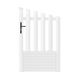 Portillon PVC sur mesure convexe Alençon (poignée à gauche)