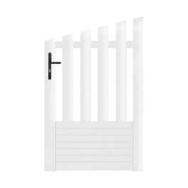 Portillon PVC sur mesure concave Alençon (poignée à gauche)