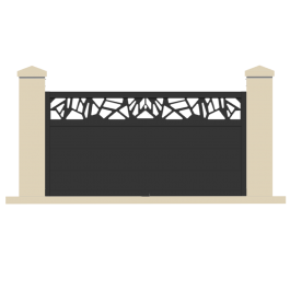 Portail coulissant électrique aluminium anthracite AQUA