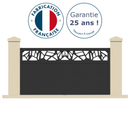 Portail coulissant électrique aluminium anthracite AQUA