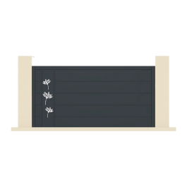 Portail coulissant électrique aluminium anthracite BOUQ