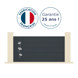 Portail coulissant électrique aluminium anthracite BOUQ