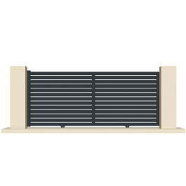 Portail coulissant électrique aluminium anthracite OPER
