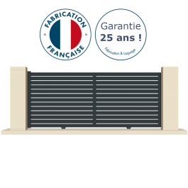 Portail coulissant électrique aluminium anthracite OPER