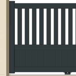 Portail coulissant électrique aluminium anthracite MANH (zoom)