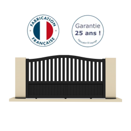 Portail coulissant électrique aluminium anthracite BROO