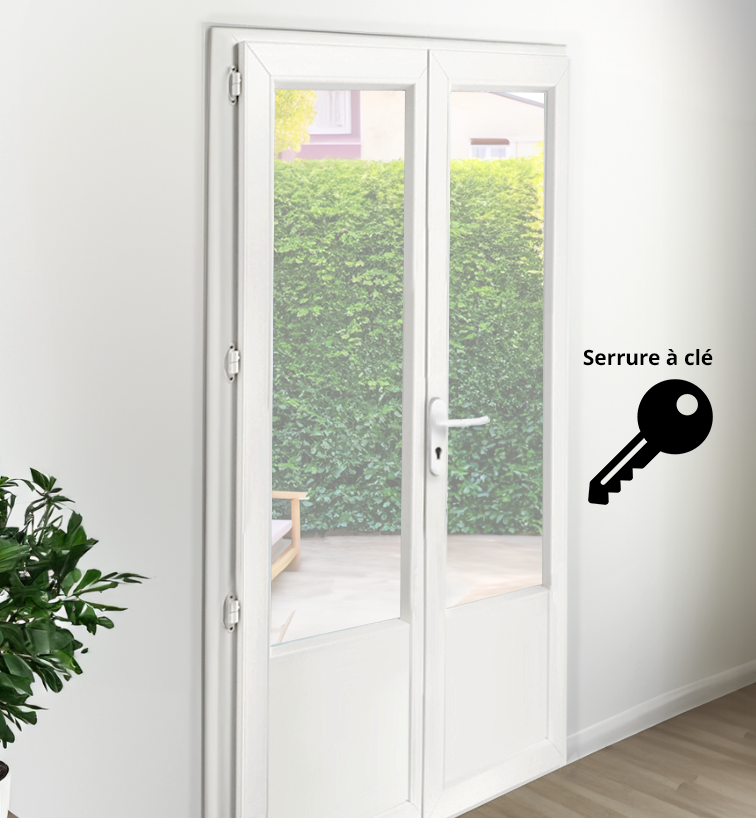 Porte-fenêtre à barillet 2 ouvrants