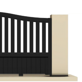 Portail coulissant aluminium sur-mesure BROO (zoom)