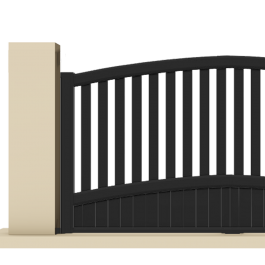 Portail coulissant aluminium sur-mesure MONT (zoom)