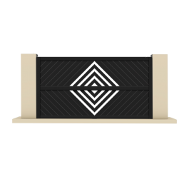 Portail coulissant aluminium sur-mesure HUER