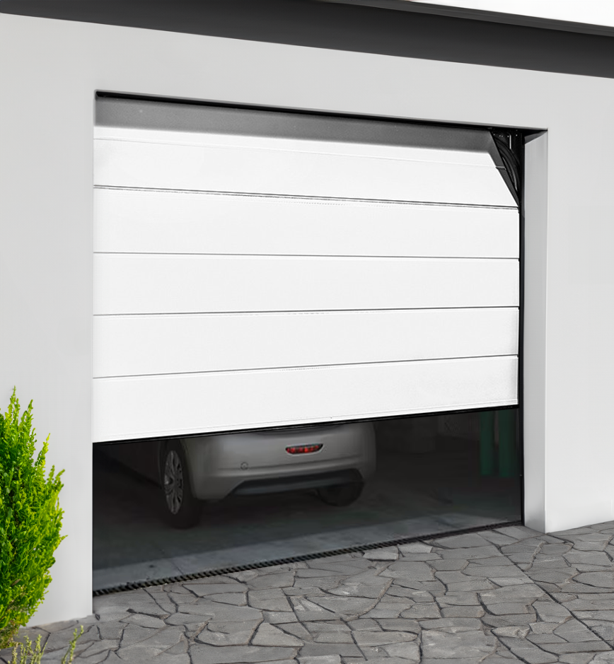 Porte de garage sectionnelle manuelle monoligne