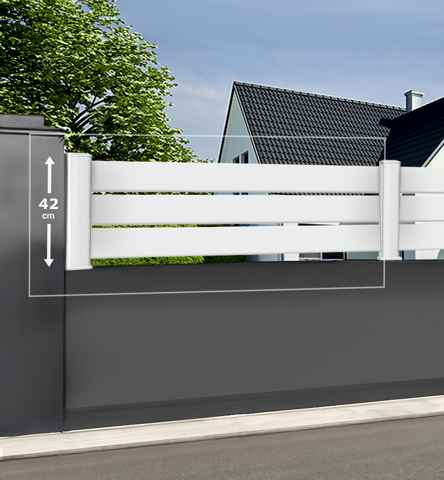 Module de clôture horizontale ajourée de H 42