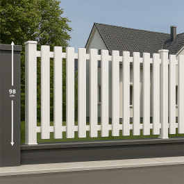 Module de clôture à barreaudage vertical H 98 cm