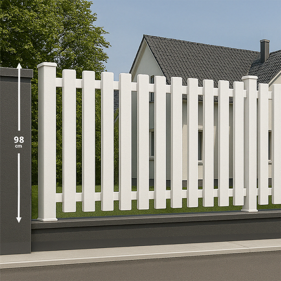 Module de clôture à barreaudage vertical H 98