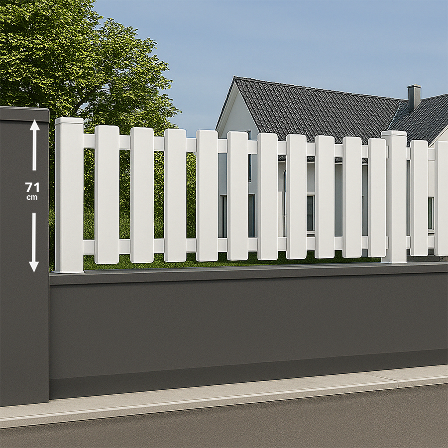 Module de clôture à barreaudage vertical de H 71