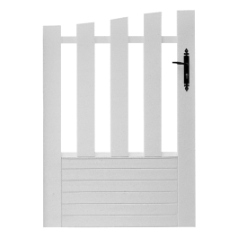Portillon PVC standard ALENÇON blanc CHAPEAU DE GENDARME 1000x1450 mm (poignée à droite)