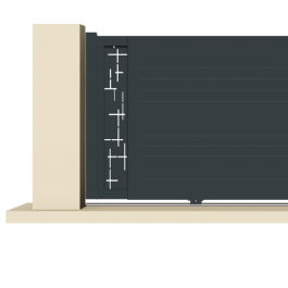 Portail coulissant aluminium sur-mesure TEMP