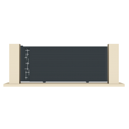 Portail coulissant aluminium sur-mesure TEMP