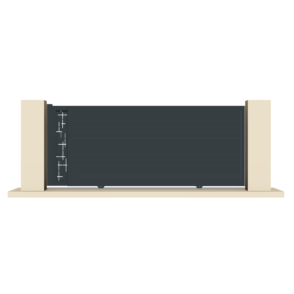 Portail coulissant aluminium sur-mesure TEMP