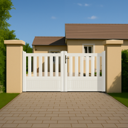 Portail battant PVC sur-mesure Etretat