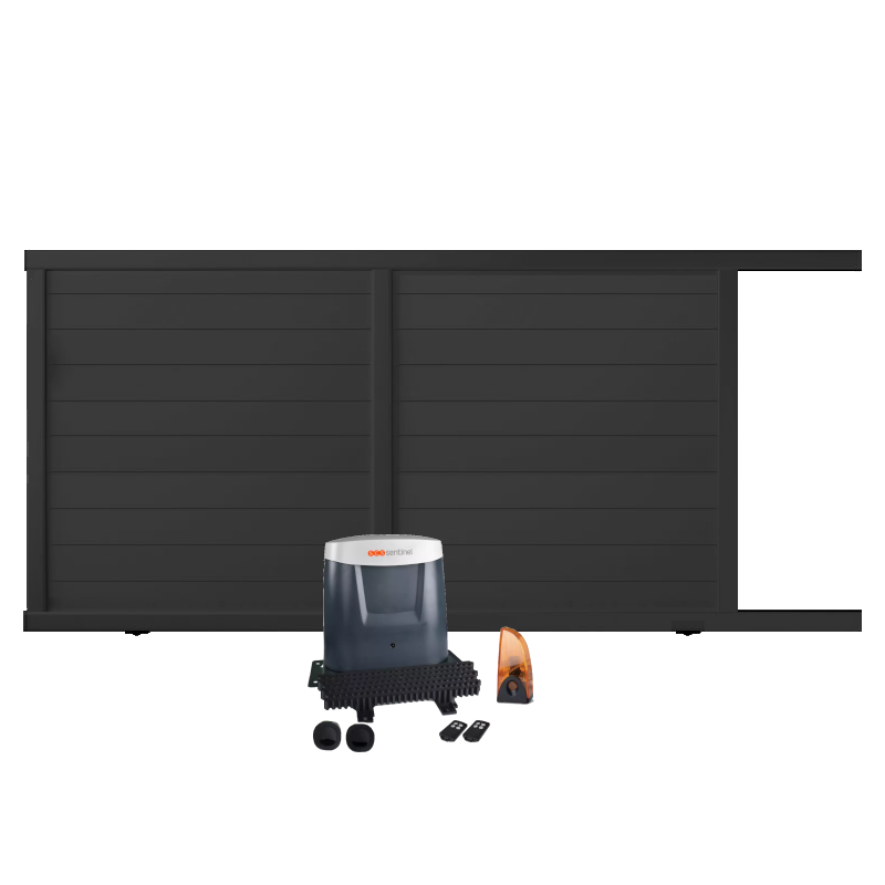 Portail coulissant électrique PVC anthracite ARLES