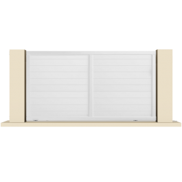 Portail coulissant PVC sur-mesure ARLES blanc