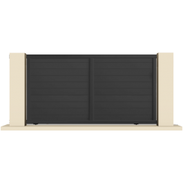 Portail coulissant PVC sur-mesure ARLES anthracite