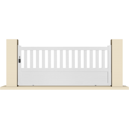 Portail coulissant PVC manuel ETRETAT (poignée à gauche)