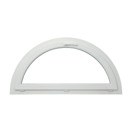 Fenêtre demi-lune à soufflet PVC tableau 1300x650 mm