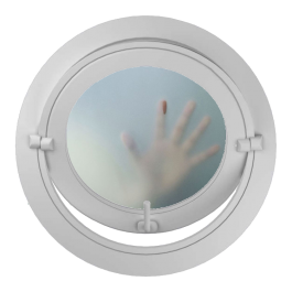 Oeil de boeuf rond basculant PVC vitrage dépoli ø tableau 1200 mm