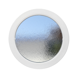 Oeil de boeuf rond fixe PVC vitrage brouillé ø tableau 1200 mm