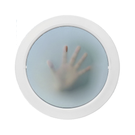 Oeil de boeuf rond fixe PVC vitrage dépoli ø tableau 700 mm