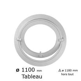 Oeil de boeuf rond basculant PVC ø tableau 1100 mm