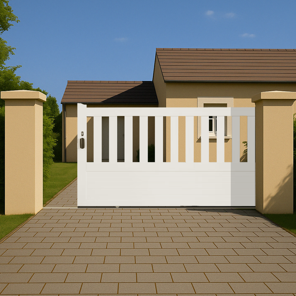 Portail coulissant PVC manuel ETRETAT