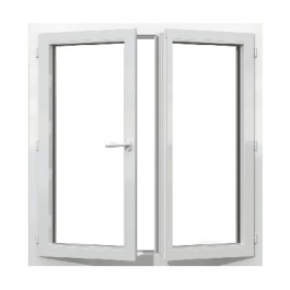 Fenêtre PVC 2 vantaux H 105 x L 110 cm OF avec poignée