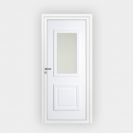 Porte d’entrée en PVC vitrée blanche Octavia 35
