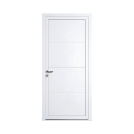 Porte d’entrée en PVC blanche design 102-3