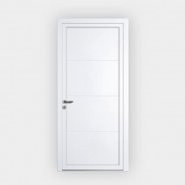 Porte d’entrée en PVC blanche design 102-3