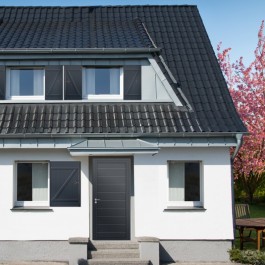 Porte d’entrée PVC couleur design 115 en ambiance