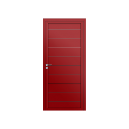 Porte d’entrée PVC couleur design 115 rouge tomate