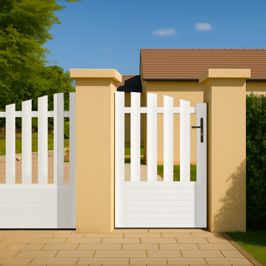 Portillon PVC sur mesure incurvé Alençon