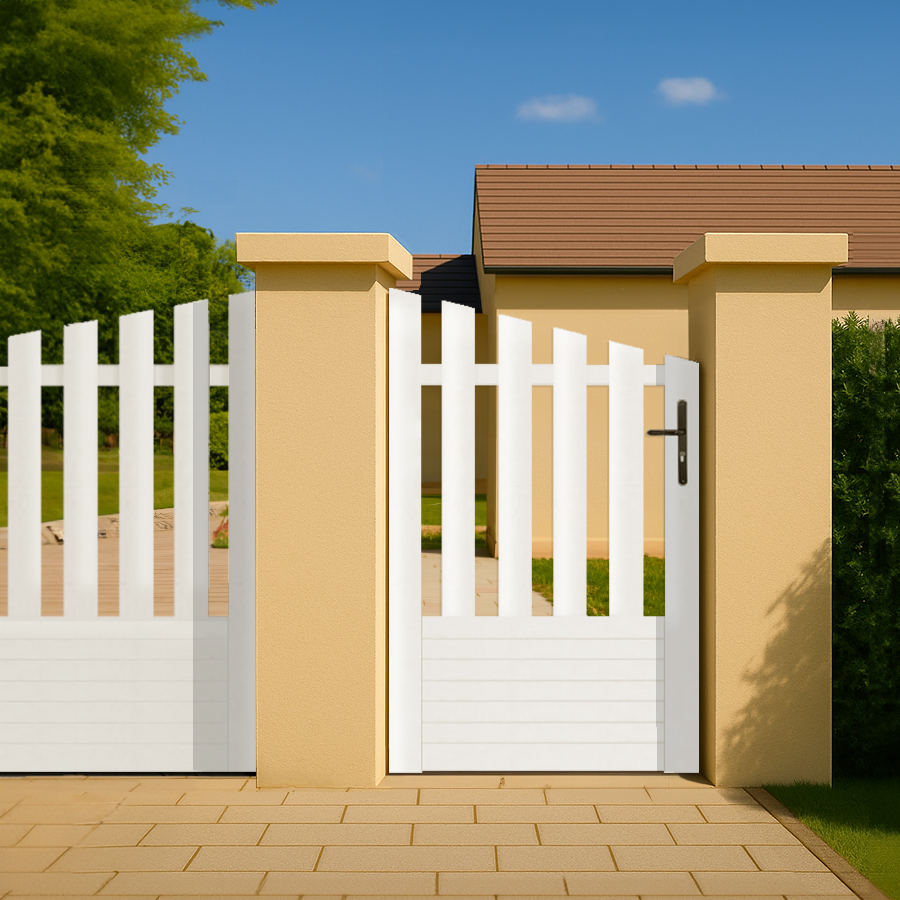 Portillon PVC sur mesure concave Alençon