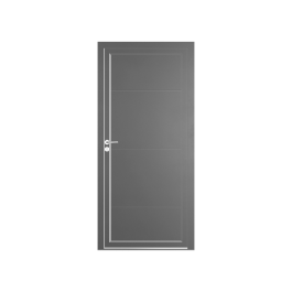 Porte d’entrée PVC couleur design 102-2 gris clair