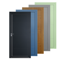 Porte d’entrée PVC couleur design 102-2