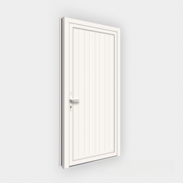 Porte de service rainurée pleine