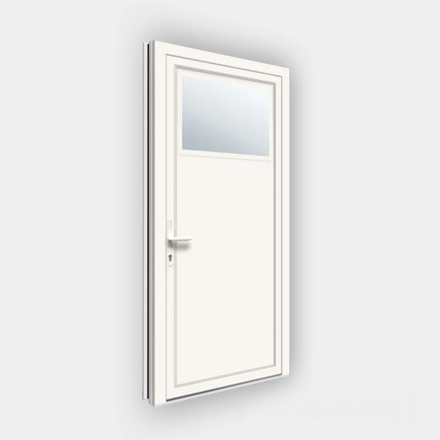 Porte de service lisse à oculus